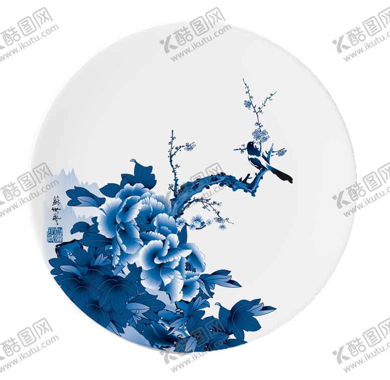 编号：31362007051047411908【酷图网】源文件下载-水墨画的盘子