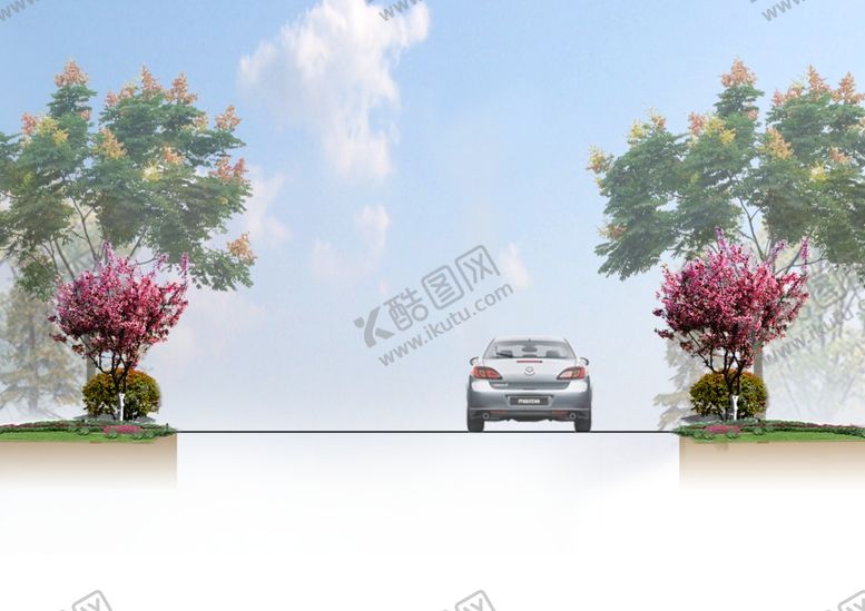 编号：64140403140023238917【酷图网】源文件下载-道路绿化剖面图