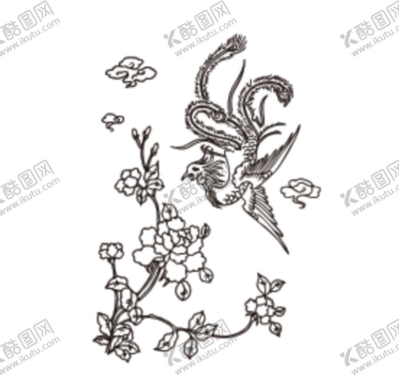 编号：98832709271632363738【酷图网】源文件下载-手绘水彩凤凰