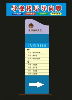 学校楼层导向牌指向牌