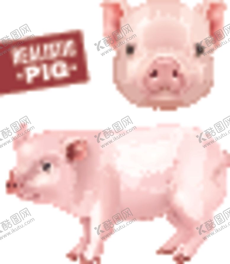 编号：75888104172342168295【酷图网】源文件下载-猪手绘猪卡通猪