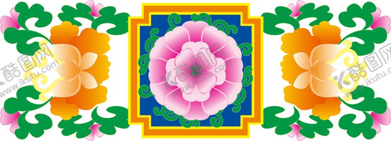 编号：80661704010245017762【酷图网】源文件下载-藏族蒙古族少数民族花纹纹样古典