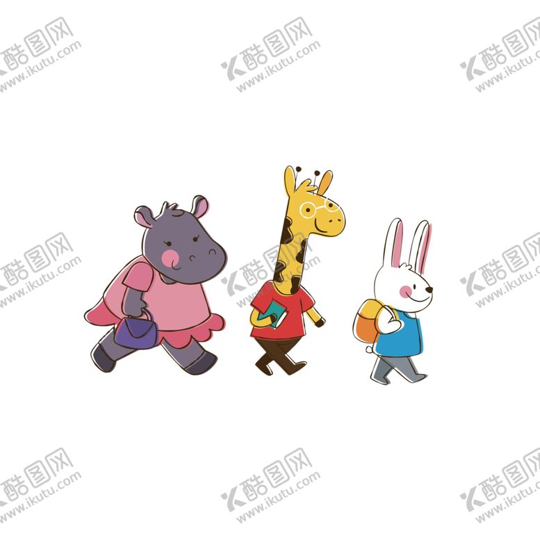 编号：96010703290618386402【酷图网】源文件下载-手绘动物