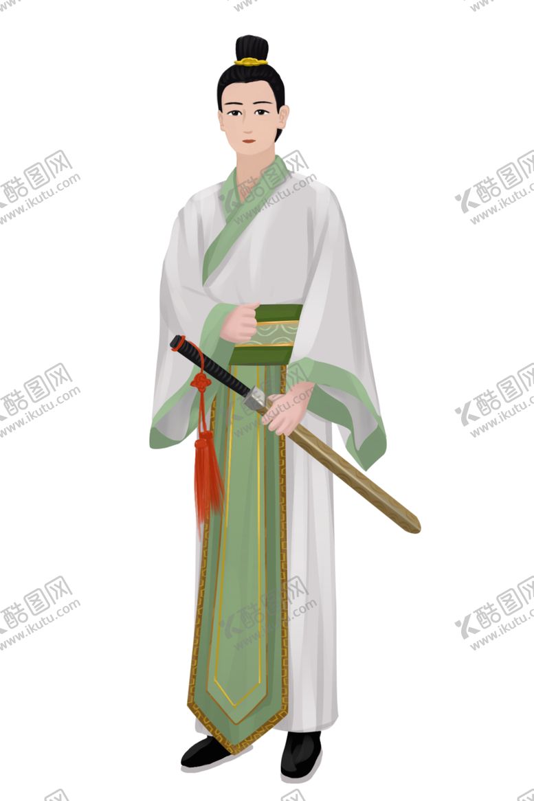 编号：23341206290416267021【酷图网】源文件下载-水墨武侠人物