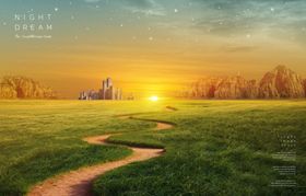 抽象风景合成背景