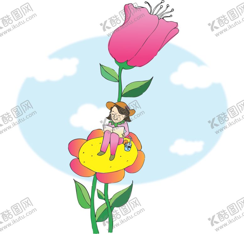 编号：15780610031445596689【酷图网】源文件下载-花朵女孩