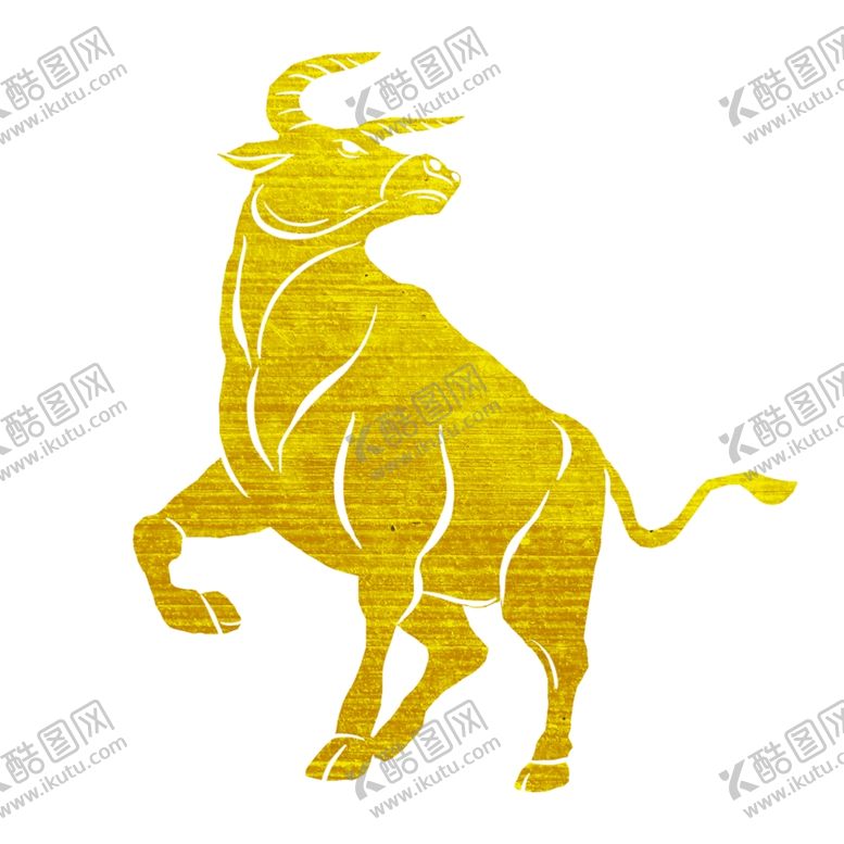 编号：96960403141319171204【酷图网】源文件下载-牛海报素材金色