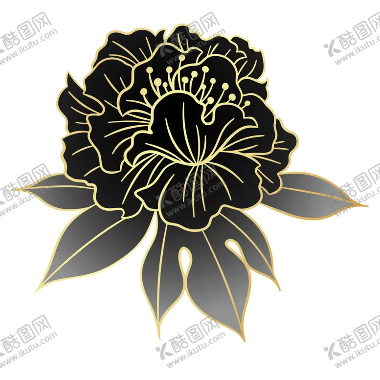 编号：78874704260141547882【酷图网】源文件下载-金色牡丹