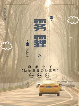 雾霾海报雾霾治理