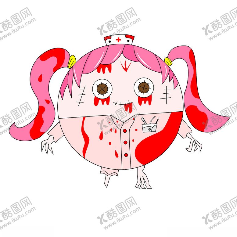 编号：97385002190549239809【酷图网】源文件下载-蛋仔皮肤鬼护士