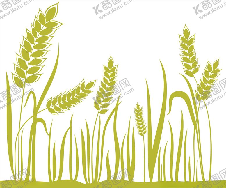 编号：99627409082303163052【酷图网】源文件下载-硅藻泥刻花花纹线条麦穗