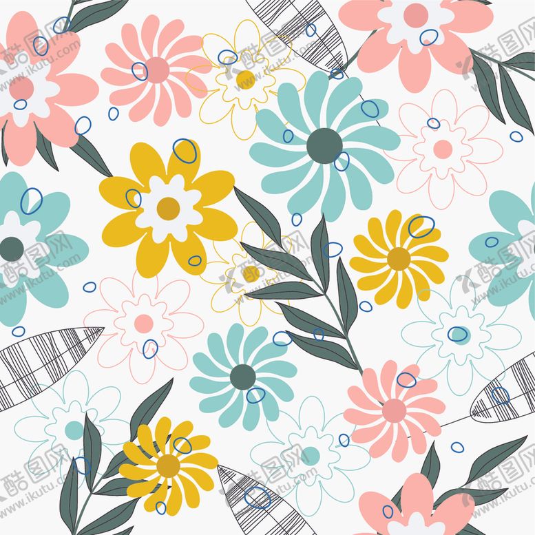 编号：58728310210255347334【酷图网】源文件下载-淡彩印花图案