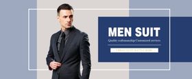 男西服电商宣传海报