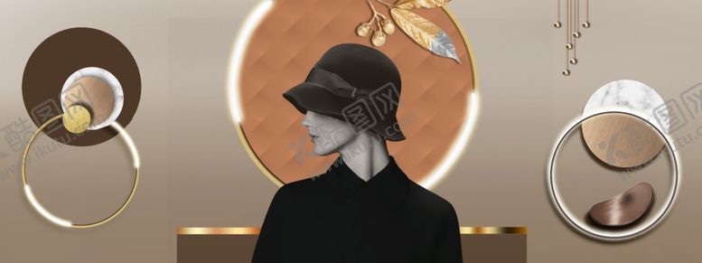 编号：84995011250137353246【酷图网】源文件下载-复古风格人物饰品展示