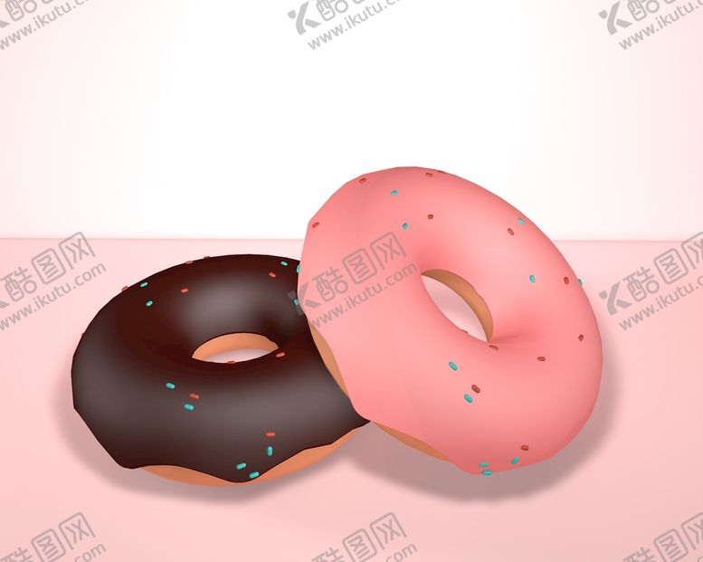 编号：41610010240415486921【酷图网】源文件下载-C4D立体甜甜圈