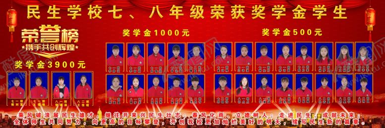 编号：10154003221234004375【酷图网】源文件下载-奖学金荣誉榜