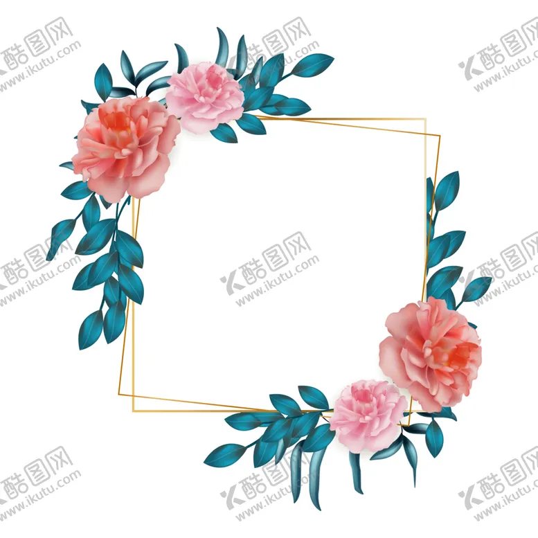 编号：40732001250726104631【酷图网】源文件下载-植物花朵边框免抠图