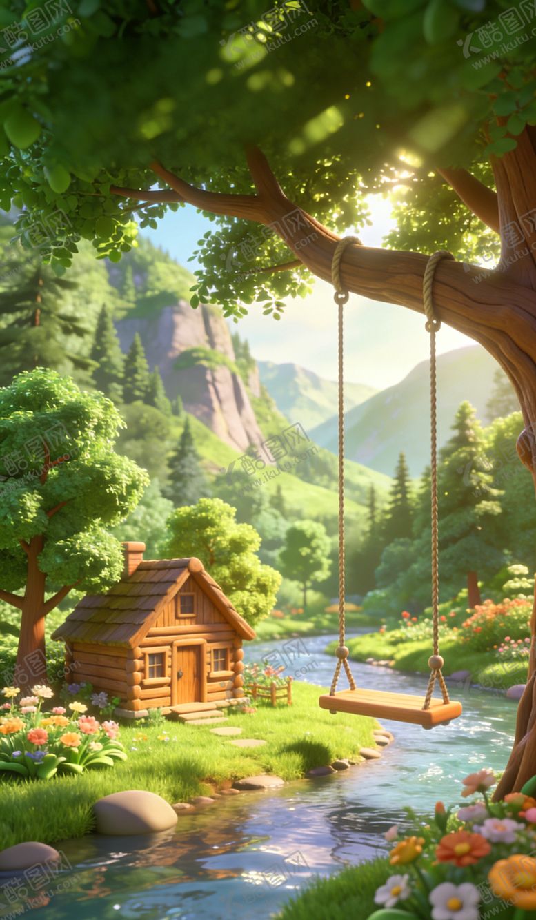 编号：53407104051038575563【酷图网】源文件下载-森林木屋