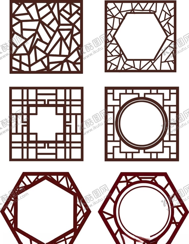 编号：91606909272005576780【酷图网】源文件下载-中式窗框