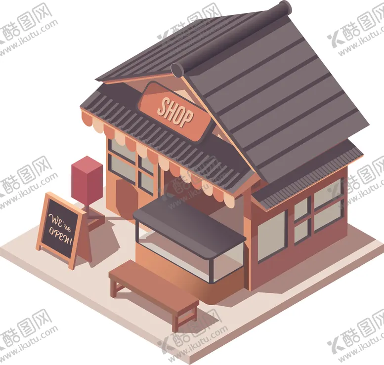 编号：53827307021323298665【酷图网】源文件下载-3D街边小店