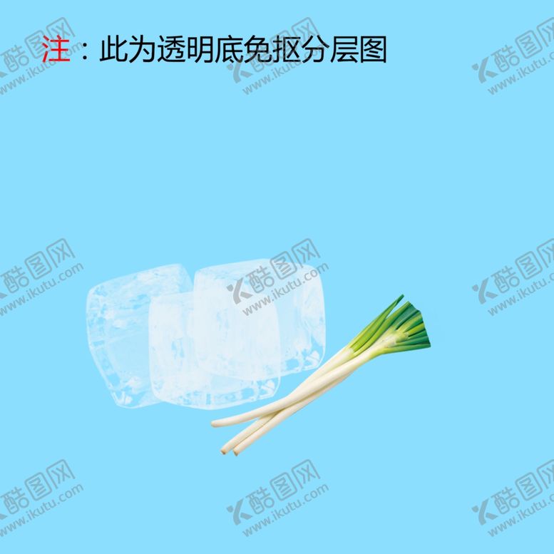 编号：55808205050440523479【酷图网】源文件下载-冰块葱