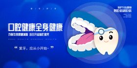 口腔健康牙齿护理海报素材