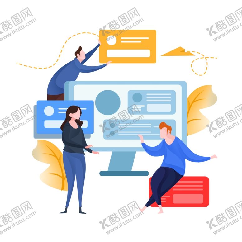 编号：73329005040144123520【酷图网】源文件下载-扁平化工作场景