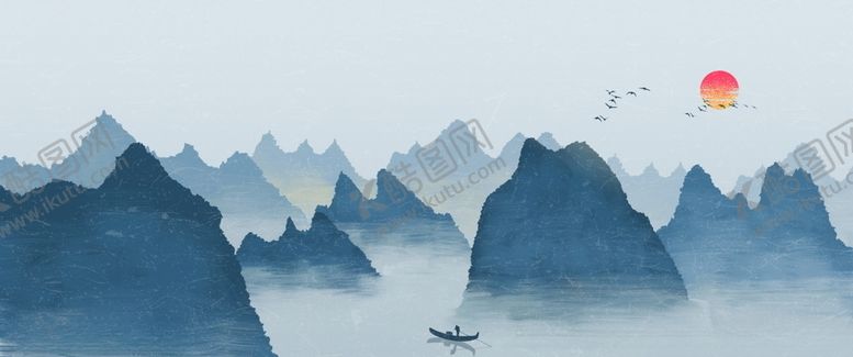 编号：55407005051940584895【酷图网】源文件下载-中国风山水背景