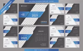 2021年日历模板挂牛新