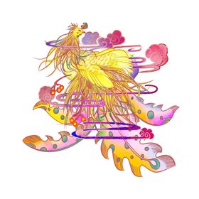国潮凤凰插画