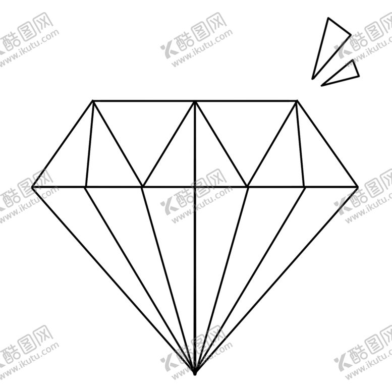 编号：61486609170011023512【酷图网】源文件下载-手绘钻石宝石水晶珠宝免扣素材