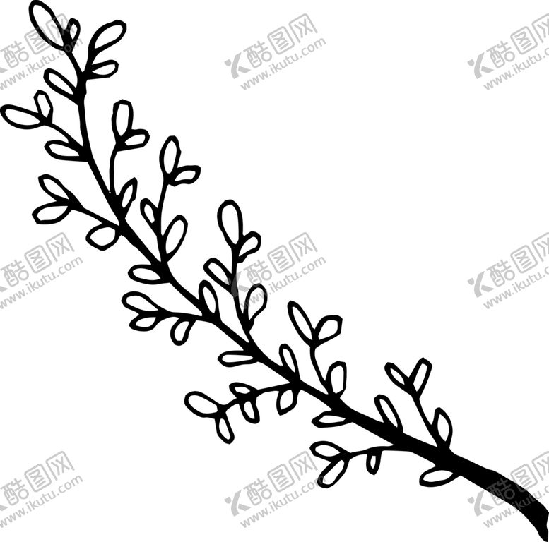 编号：69739710010009251626【酷图网】源文件下载-手绘植物枝干