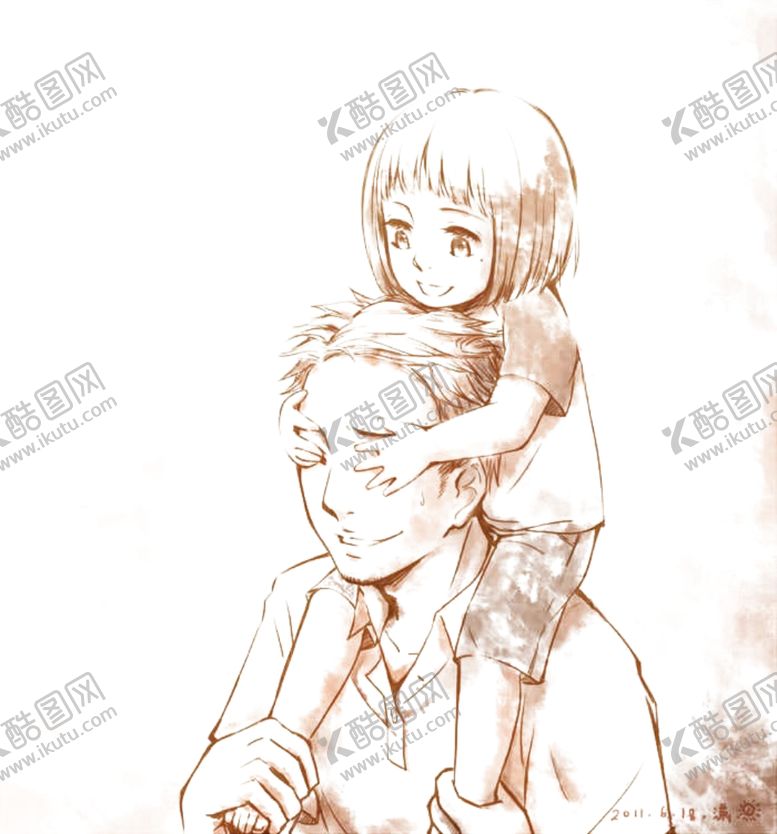 编号：86498107011902202908【酷图网】源文件下载-父亲节插画