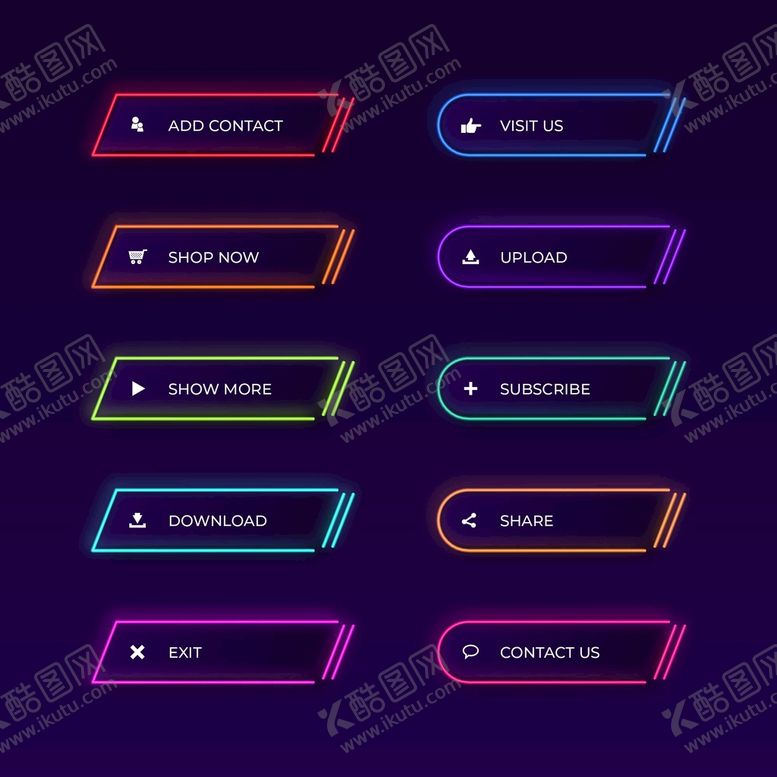 编号：51192110172123382223【酷图网】源文件下载-发光按钮