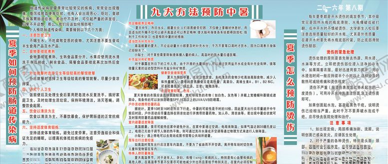 编号：61127309212025138477【酷图网】源文件下载-夏季健康宣传栏