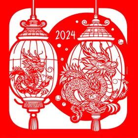 卡通龙图腾头矢量手绘