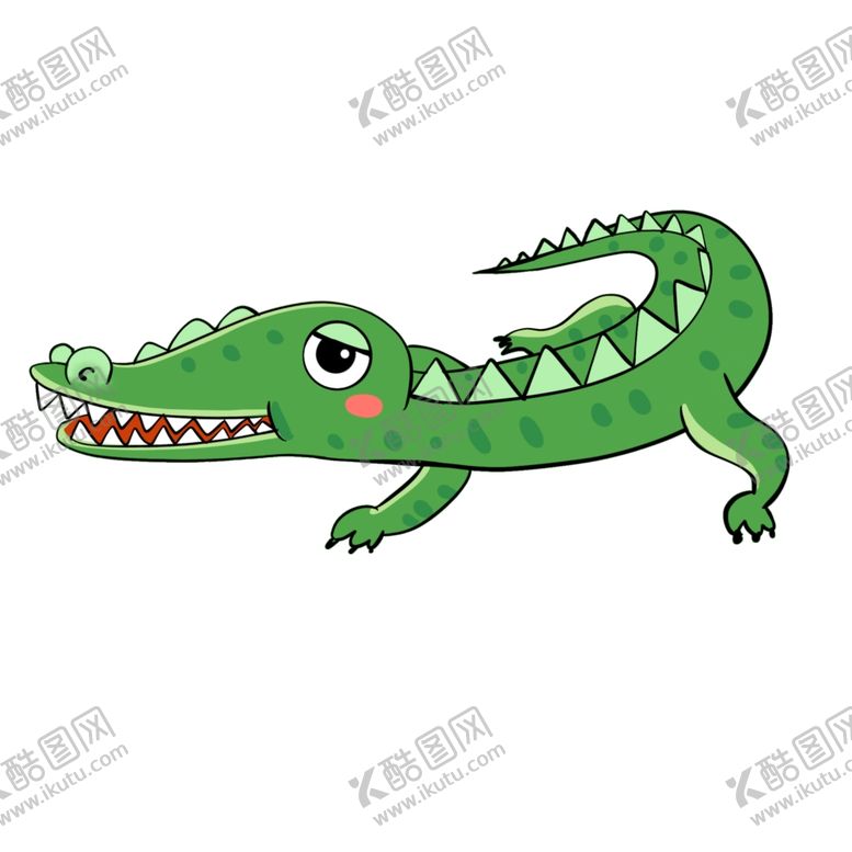 编号：63189505131803201335【酷图网】源文件下载-手绘野生动物鳄鱼