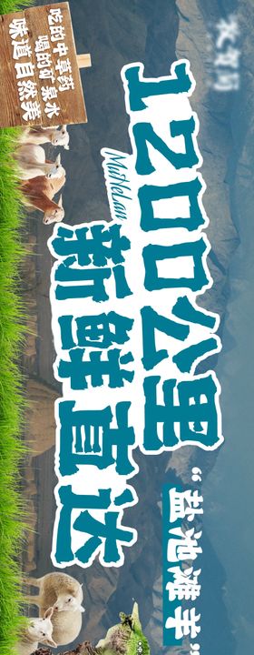 宁夏盐池滩羊五图长图海报