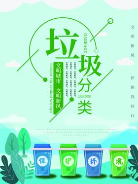 垃圾分类海报回收宣传广告