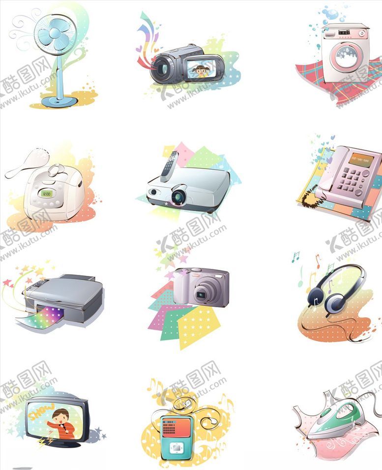 编号：16708810291136094025【酷图网】源文件下载-矢量家用电器