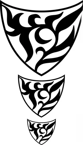 手绘图形花纹线条画民俗工笔画国潮中