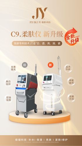 抗衰面部仪器新旧对比仪器升级海报