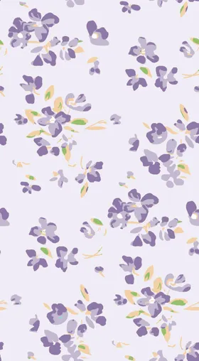 碎花数码印手绘水彩