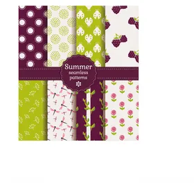 多彩图案包装纸套装