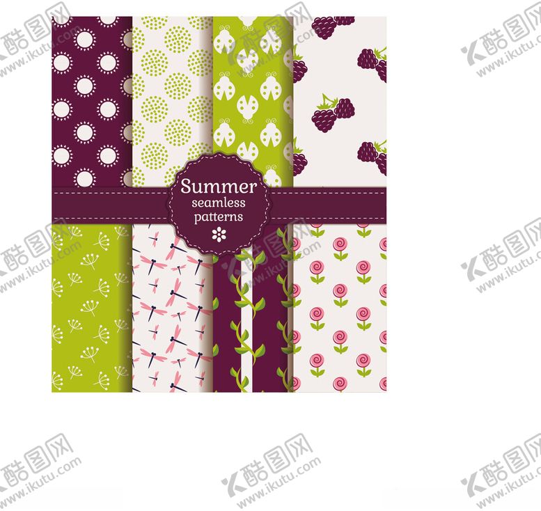 编号：83893011171151533712【酷图网】源文件下载-多彩图案包装纸套装