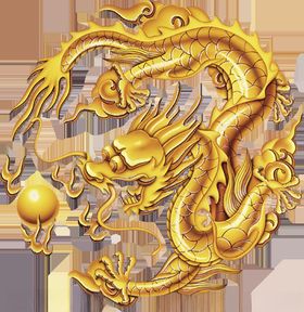 中国风金色龙元素