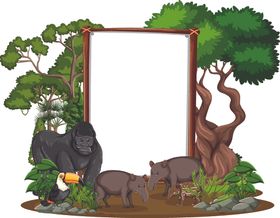 卡通野生动物