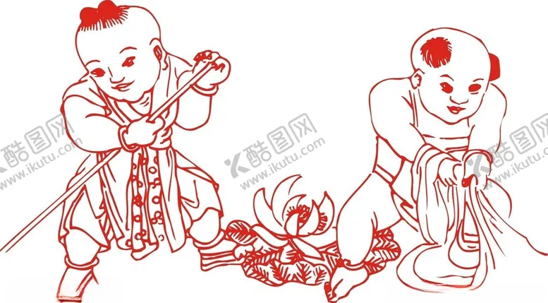 编号：43064902201052252337【酷图网】源文件下载-矢量人物剪纸