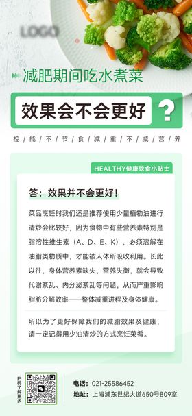 健康饮食知识科普海报