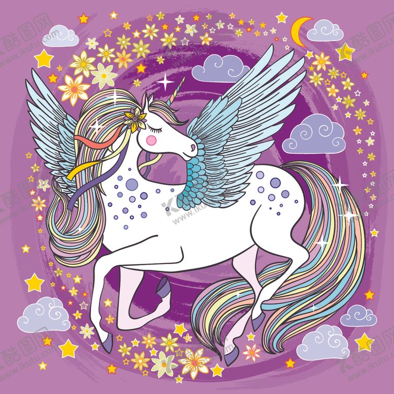 编号：87933309242209111394【酷图网】源文件下载-彩虹马天使